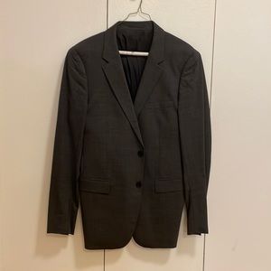 Theory men dark gray blazer size 40 regular single vent